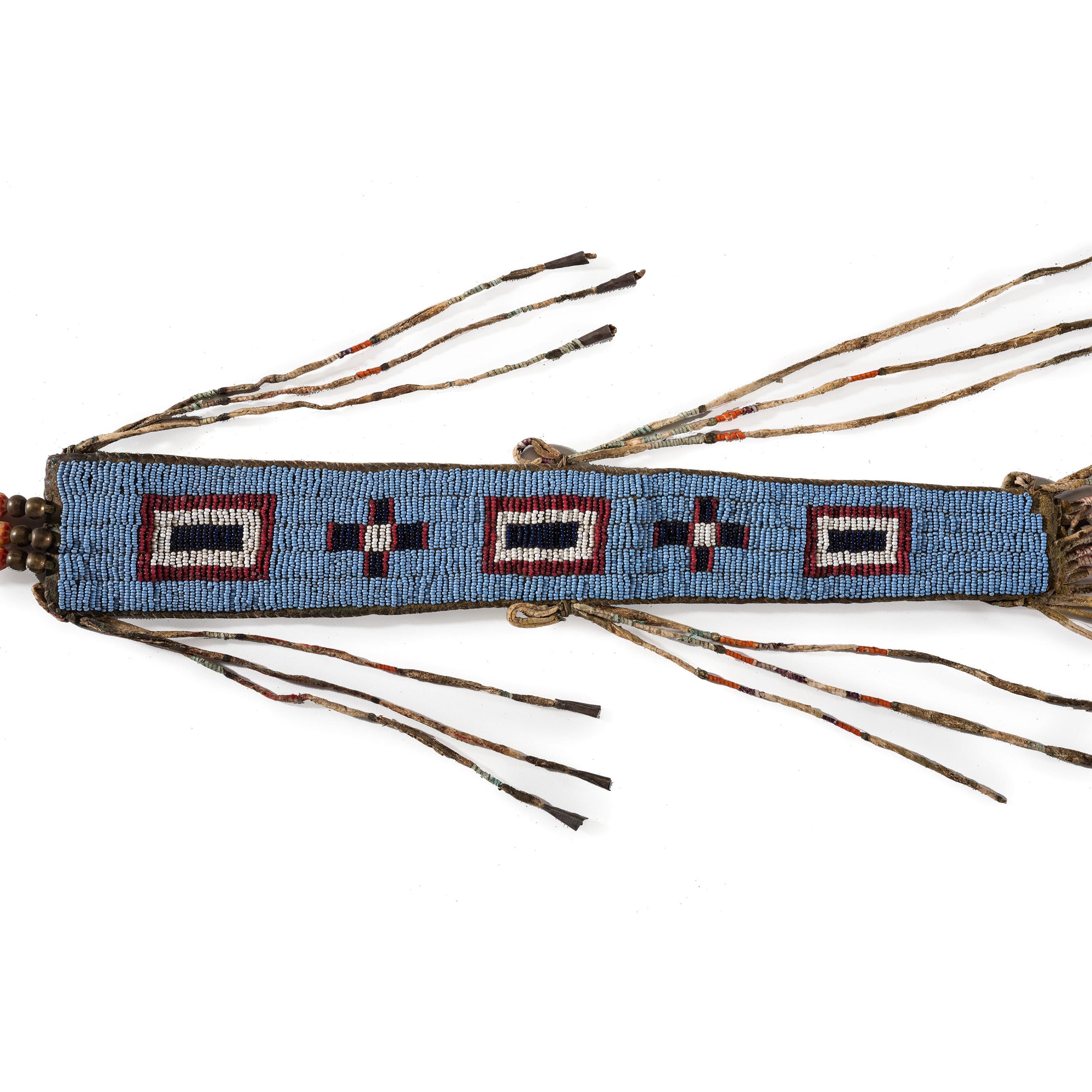 Sioux Double-sided Beaded and Quilled Hair Ornament