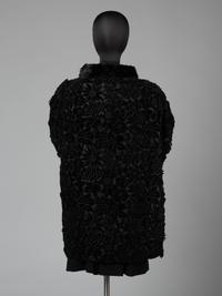 Givenchy Haute Couture Floral Appliqué Coat with Fur Collar, 1960-80s