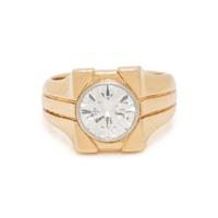 DIAMOND AND YELLOW GOLD RING