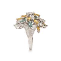 DIAMOND AND COLORED DIAMOND RING