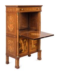 An Italian Marquetry Fall-Front Cabinet