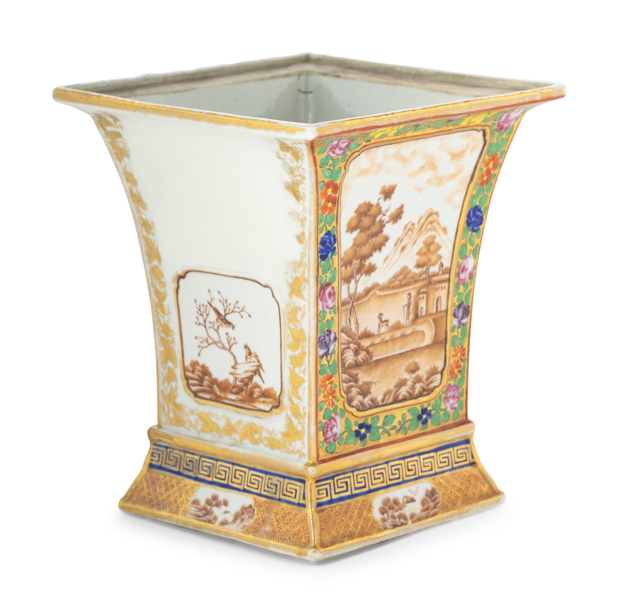 A Chinese Export Porcelain Bough Pot