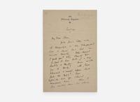 [Literature] Woolf, Virginia: Autograph Letter, initialed