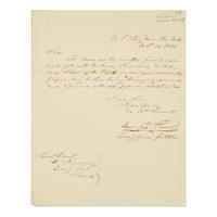 [Paulding, Hiram] Perry, Matthew C. Letter, signed