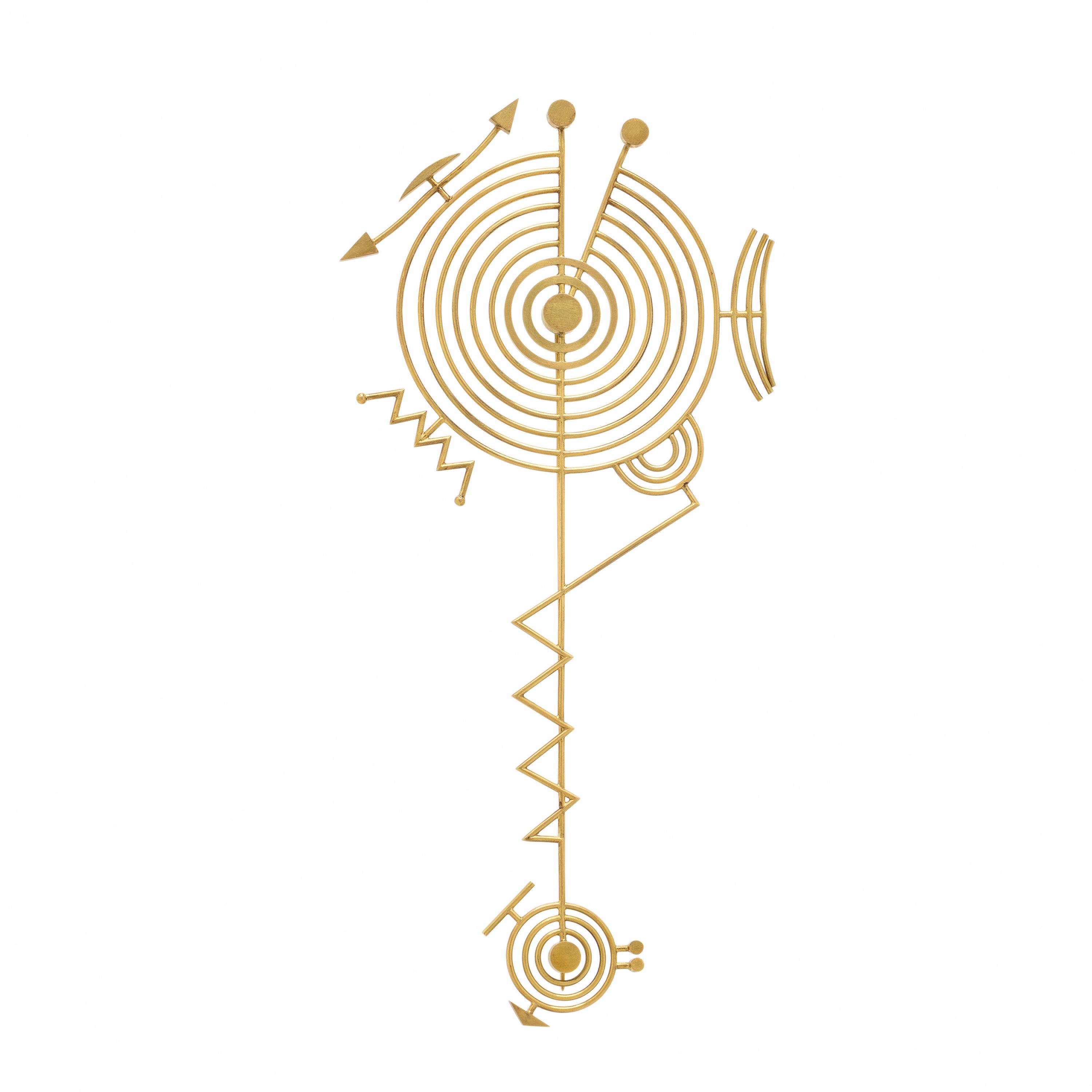 Wendy Ramshaw, Yellow Gold Wire Brooch