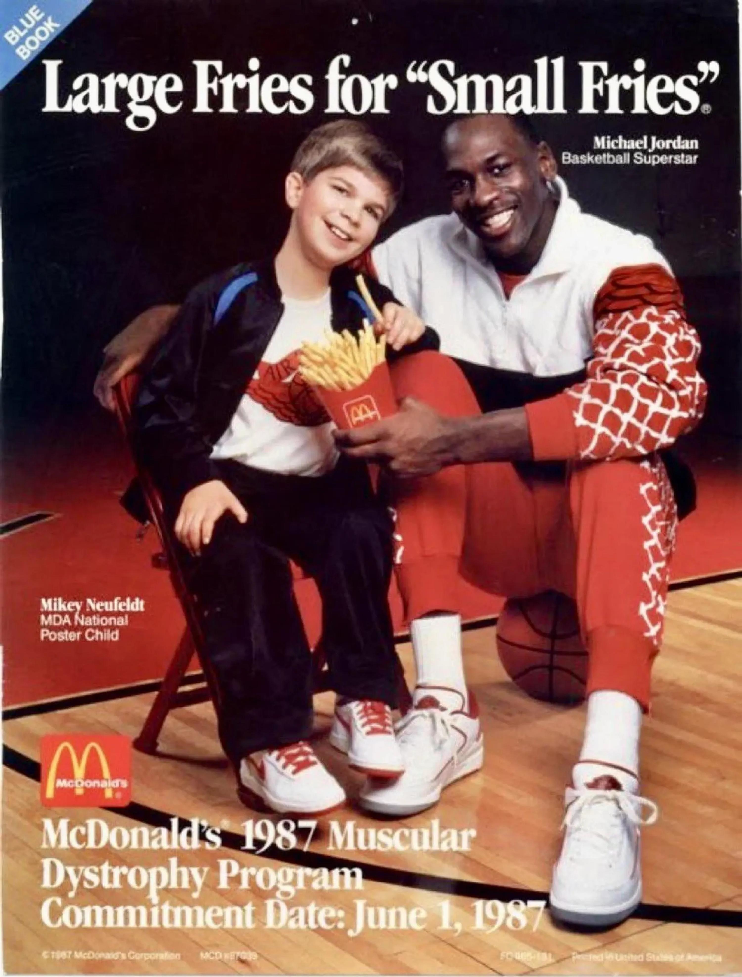 A Michael Jordan Signed Autograph Original Jean Moss Polaroid Proof for McDonalds Acclaimed 1987 Muscular Dystrophy Advertisement (Beckett Authentication Services, Moss Family Letter)