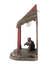 An Austrian Snake Charmer Lamp in the Manner of Franz Bergman