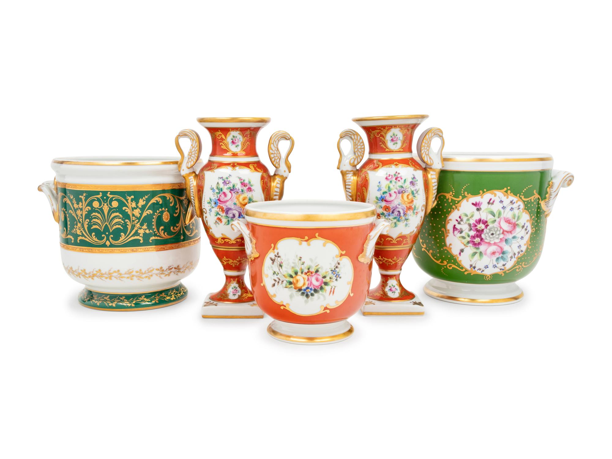 Five Continental Porcelain Table Articles