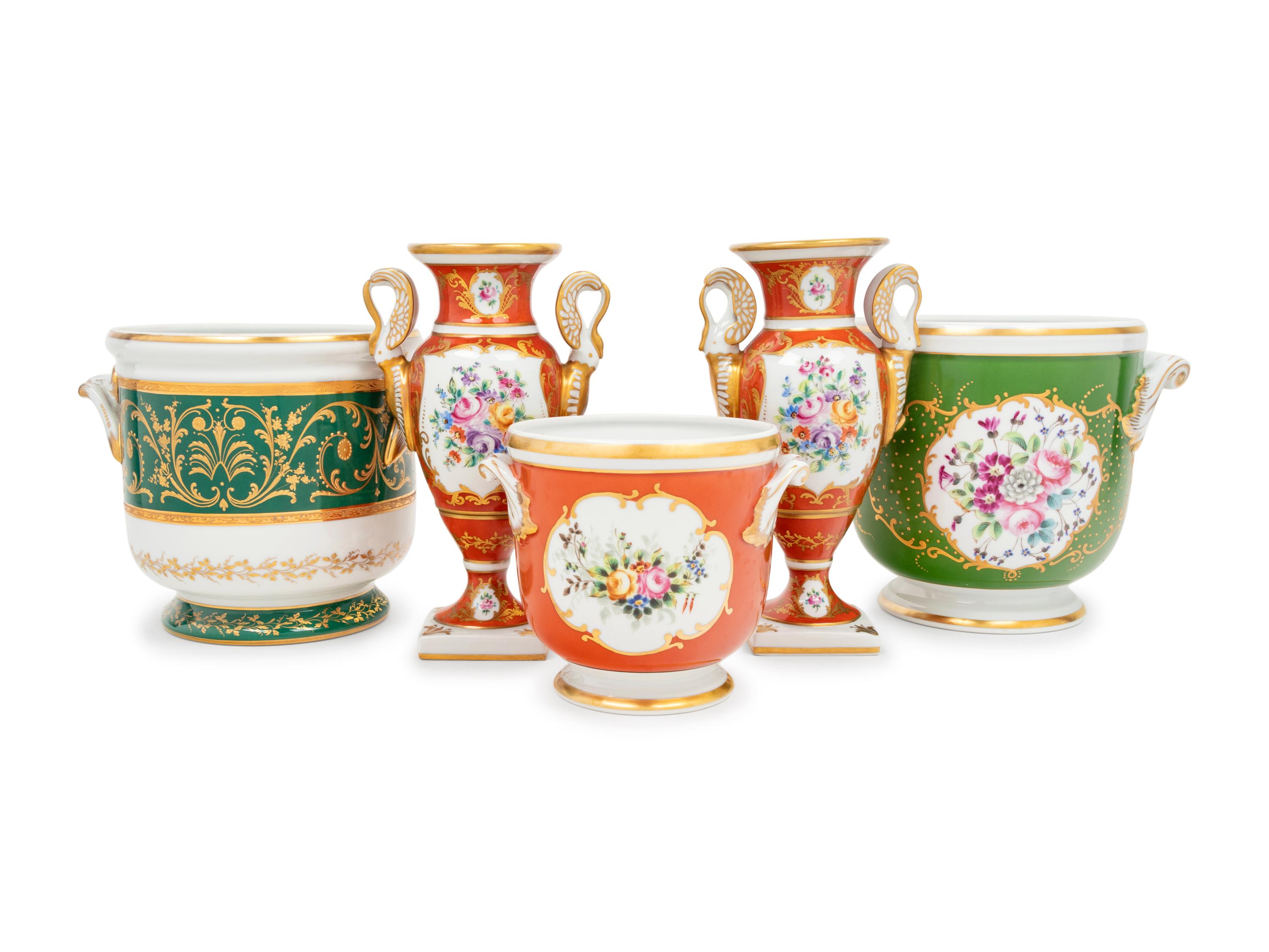 Five Continental Porcelain Table Articles
