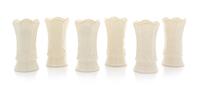 A Set of Six Belleek Vases Height 4 1/8 inches. — SEVENTH GOLD MARK (1980-1993)