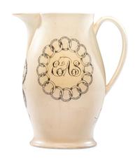 A Rare Liverpool Transfer-Printed Creamware 'John Adams' Pitcher