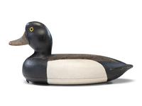 A Carved and Painted Wood Bluebill Drake Decoy, Attributed to Fred Allen (American, 1838-1912)