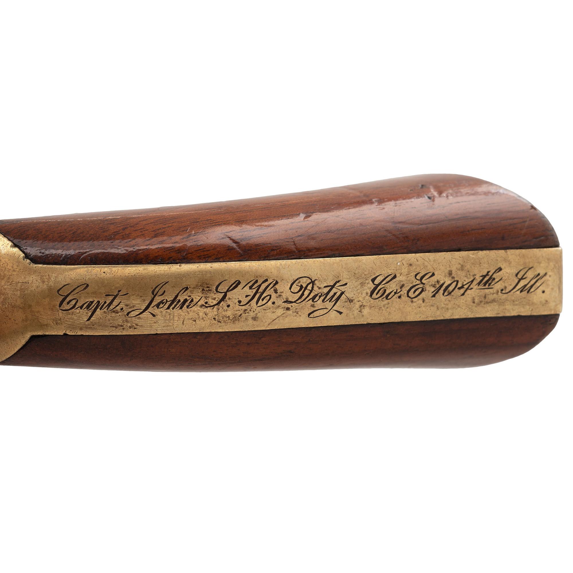 Colt Model 1849 Pocket Revolver Inscribed to Capt. John S.H. Doty - KIA at Peachtree Creek