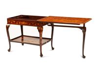 A Dutch Marquetry Slide-Opening Work Table