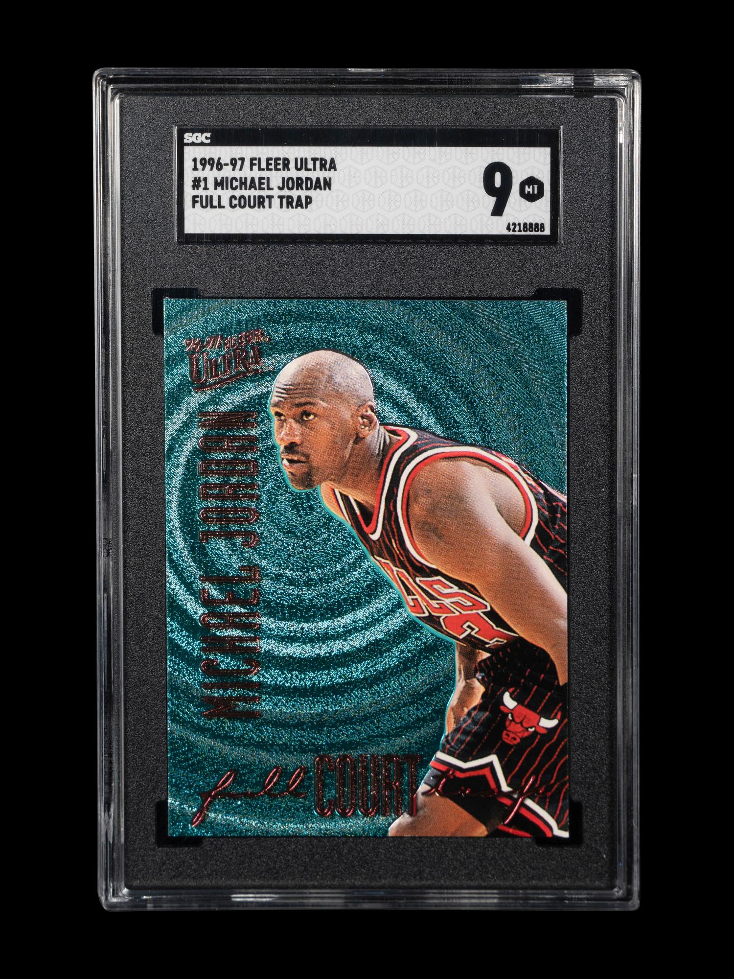 A 1996-97 Fleer Ultra Full Court Trap Michael Jordan Basketball Card No. 1 (SGC 9 MINT)