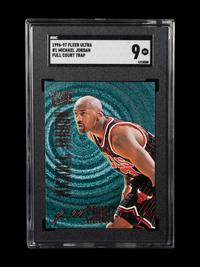 A 1996-97 Fleer Ultra Full Court Trap Michael Jordan Basketball Card No. 1 (SGC 9 MINT)