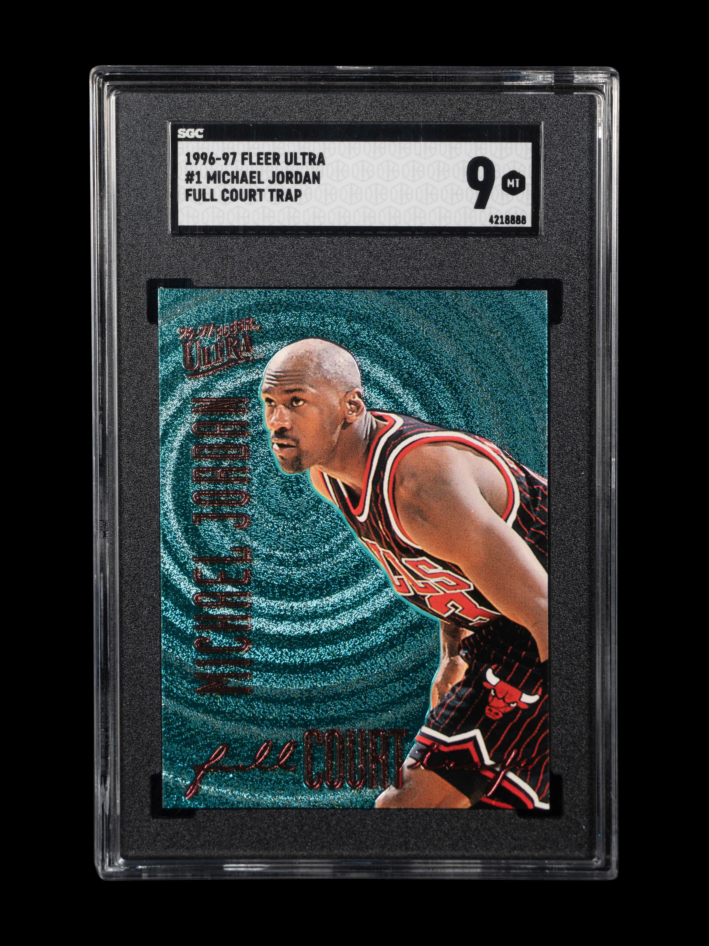 A 1996-97 Fleer Ultra Full Court Trap Michael Jordan Basketball Card No. 1 (SGC 9 MINT)