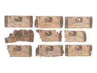[CURRENCY]. More than 100 notes from the Owl Creek Bank of Mount Vernon, Ohio. Ca 1816-1818.