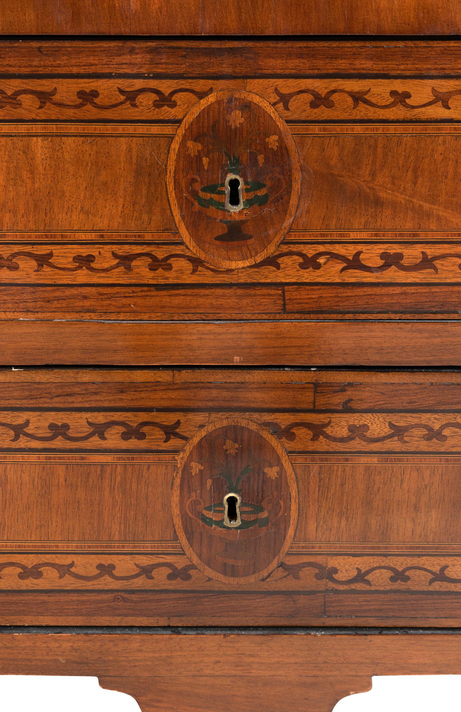 An Italian Marquetry Two-Drawer Commode