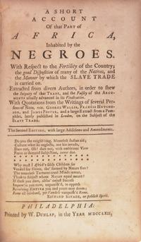 [Americana] [Franklin, Benjamin] [Benezet, Anthony]. Sammelband of Four Religious and Anti-Slavery Tracts