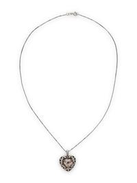 MORGANITE, DIAMOND AND ONYX PENDANT/NECKLACE