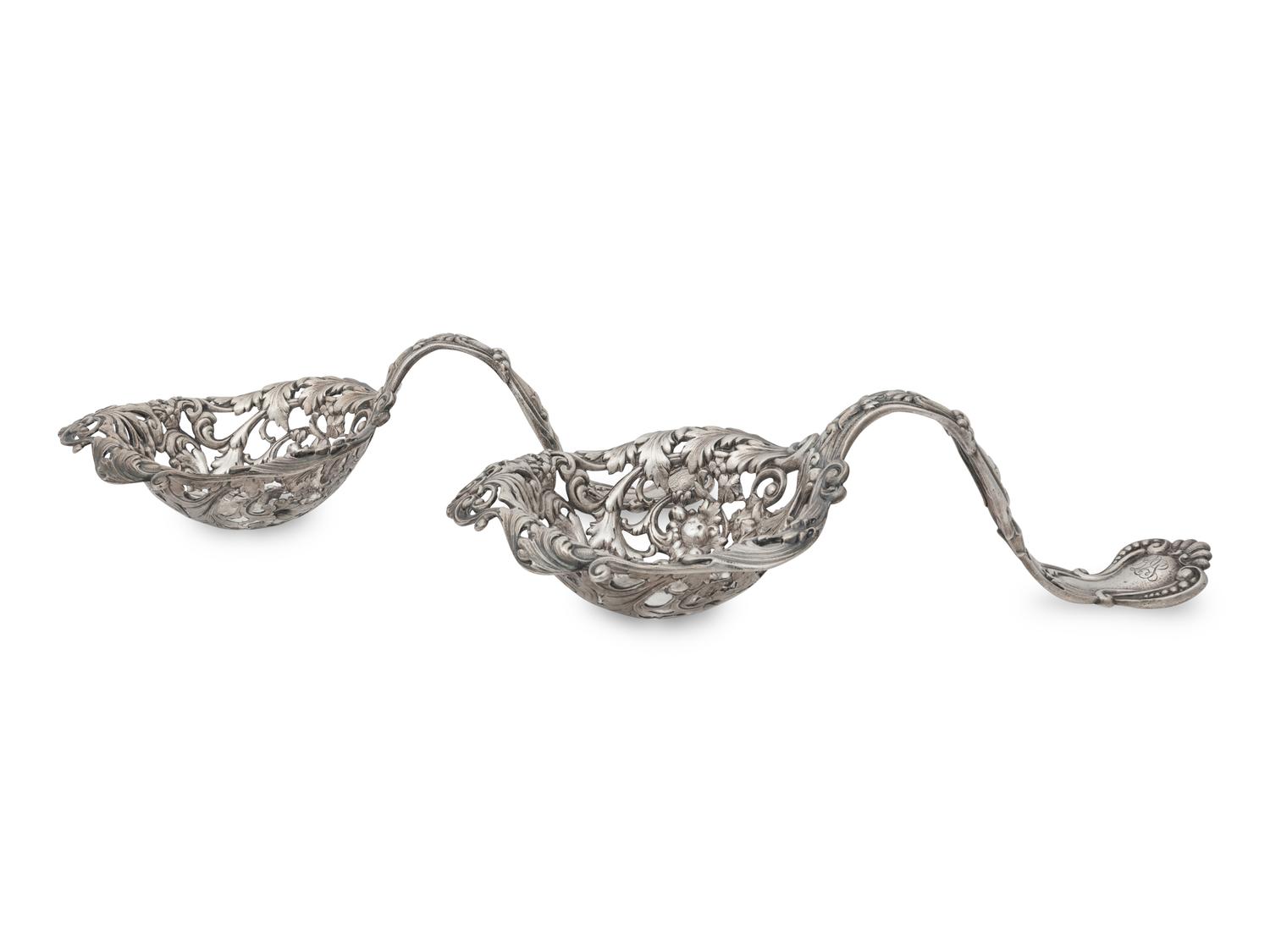 A Pair of Gorham Reticulated Bon Bon Servers