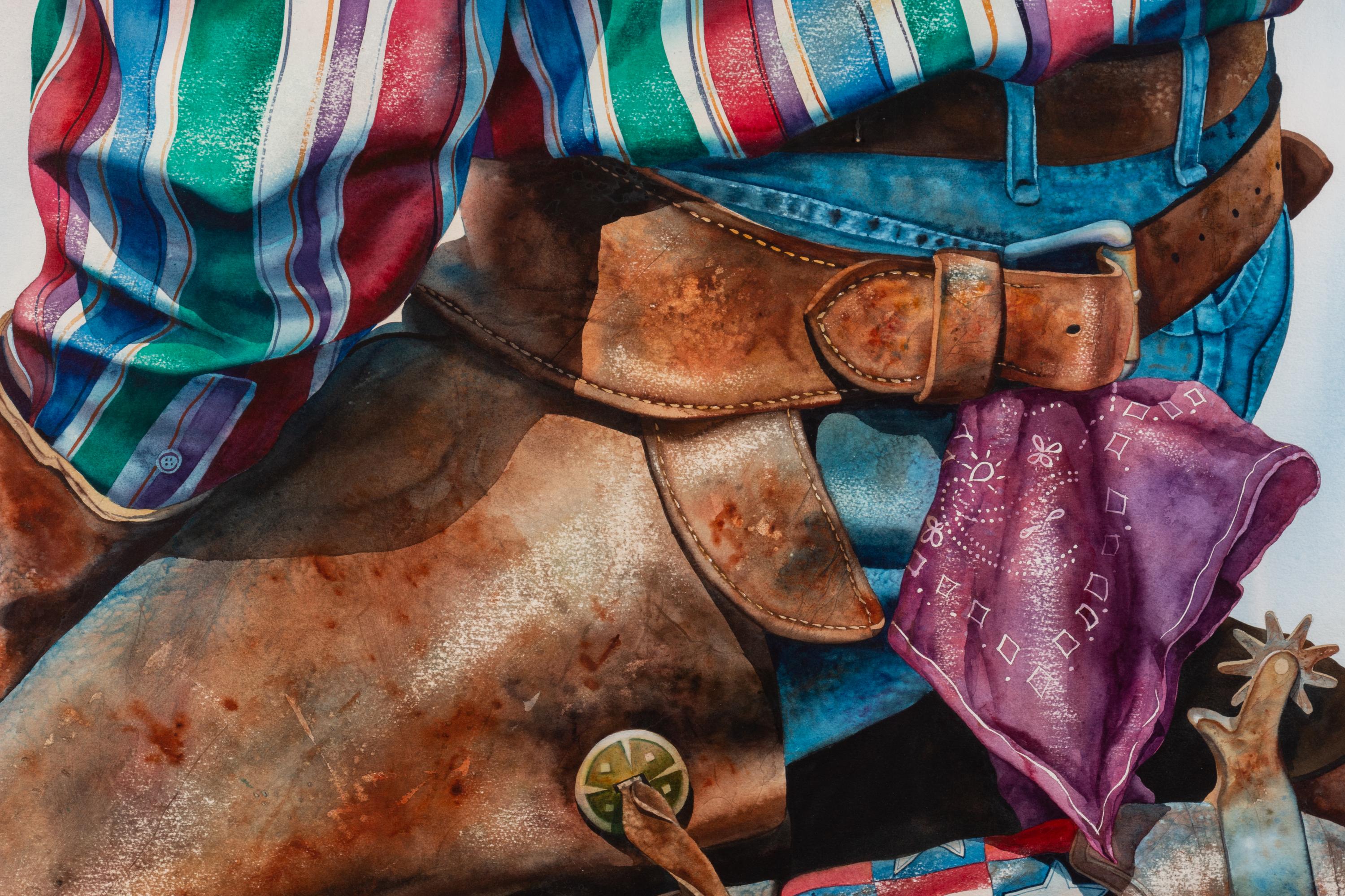 Kneeling Cowboy with Chaps
