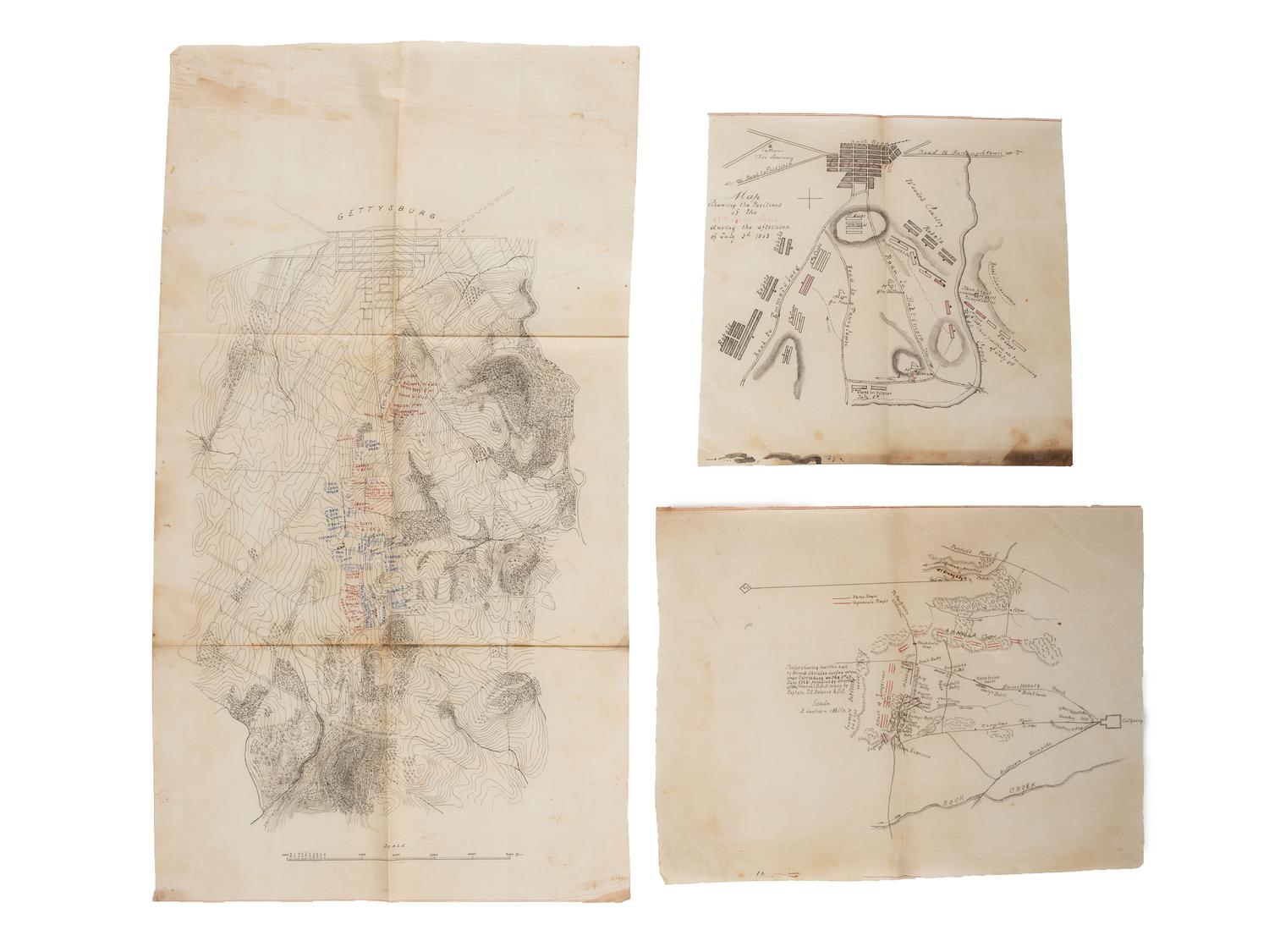 [CIVIL WAR]. Military reports, maps, post-war letters from Union and Confederate officers, and other papers gathered by Union Army officer Louis-Philippe-Albert d'Orléans, comte de Paris (1838-1894), while conducting research for his book History of the Civil War in America .