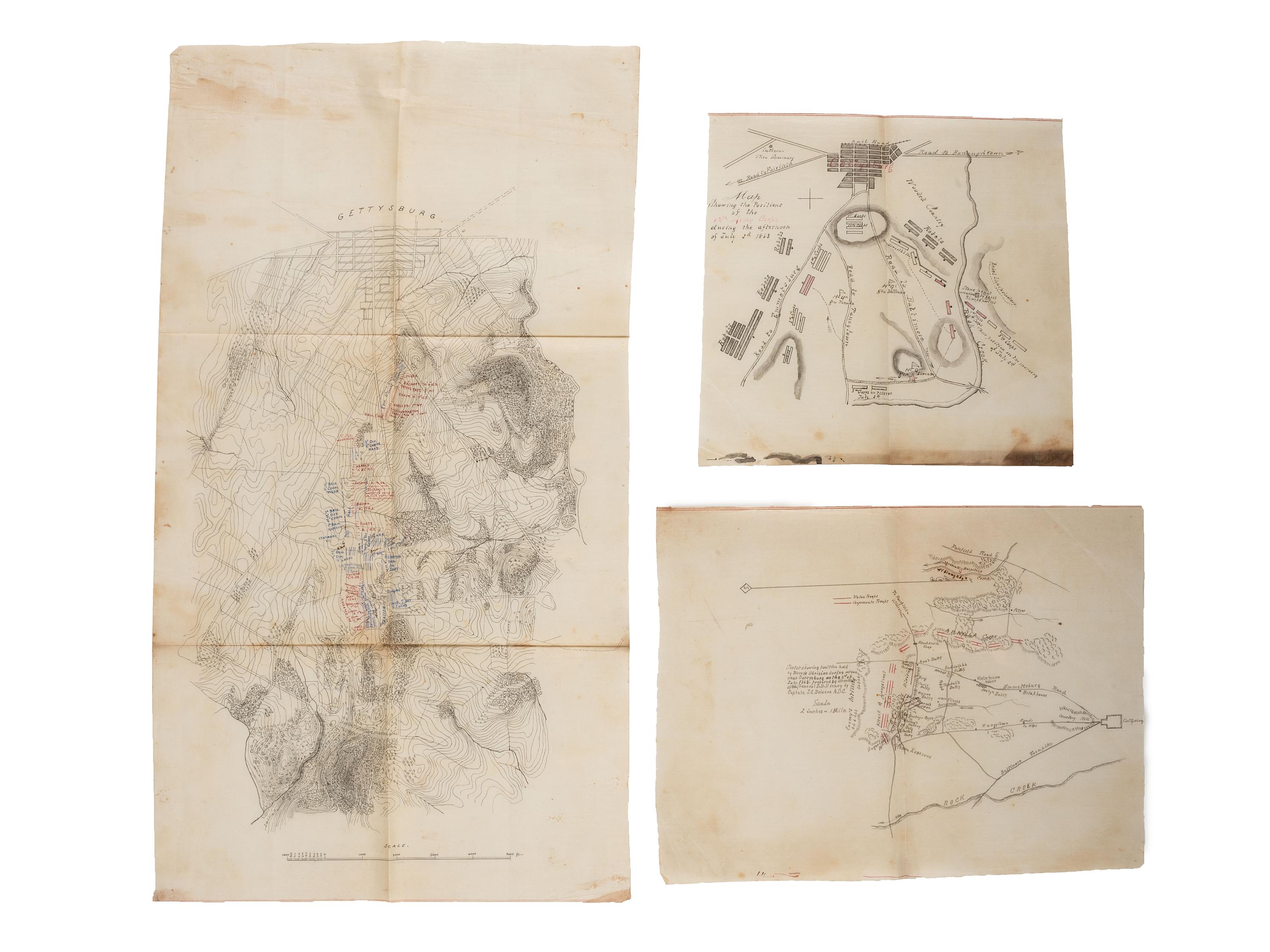 [CIVIL WAR]. Military reports, maps, post-war letters from Union and Confederate officers, and other papers gathered by Union Army officer Louis-Philippe-Albert d'Orléans, comte de Paris (1838-1894), while conducting research for his book History of the Civil War in America .