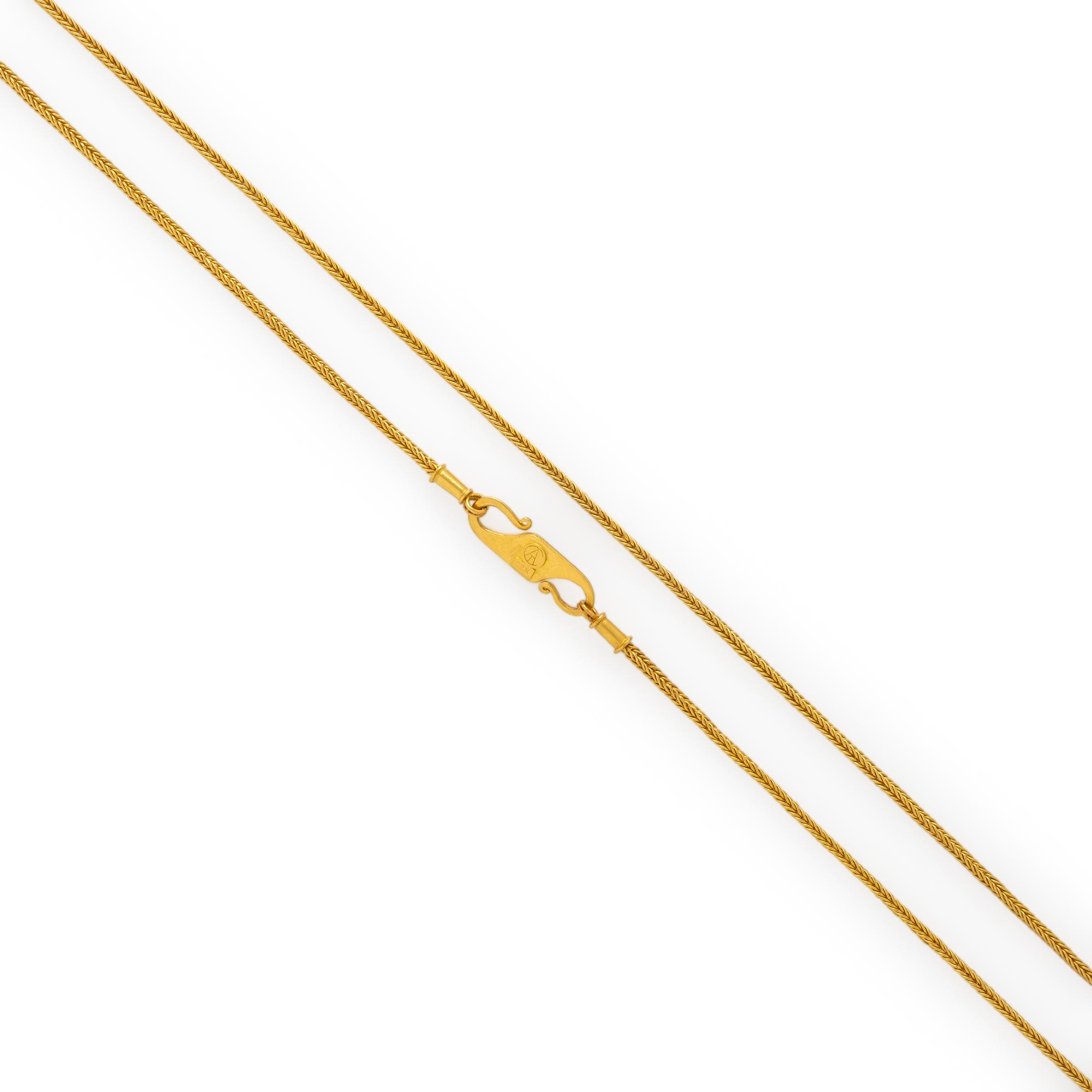 Yellow Gold and Amethyst Chain Necklace
