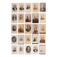 [Americana] Group of 92 Cabinet Cards of Politicians and Judges, incl. Works by Brady, etc.