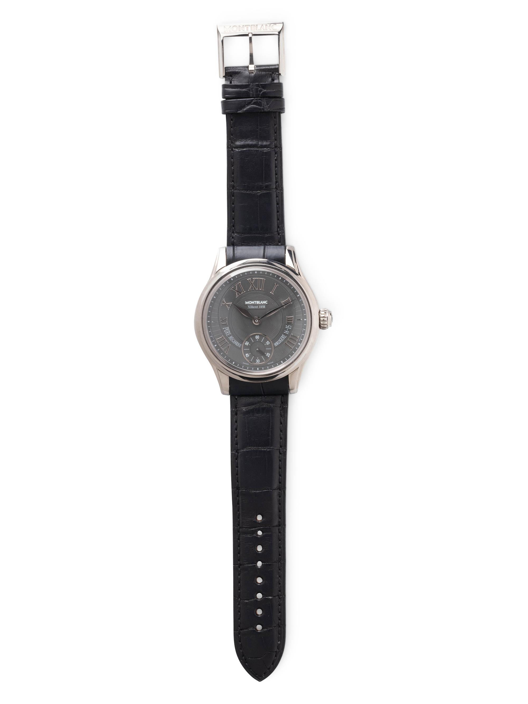 A RARE AND WELL-PRESERVED MONTBLANC, REF. M161301 18K WHITE GOLD LIMITED EDITION 'VILLERET' WRISTWATCH