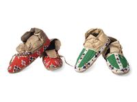 Sioux Beaded Hide Moccasins