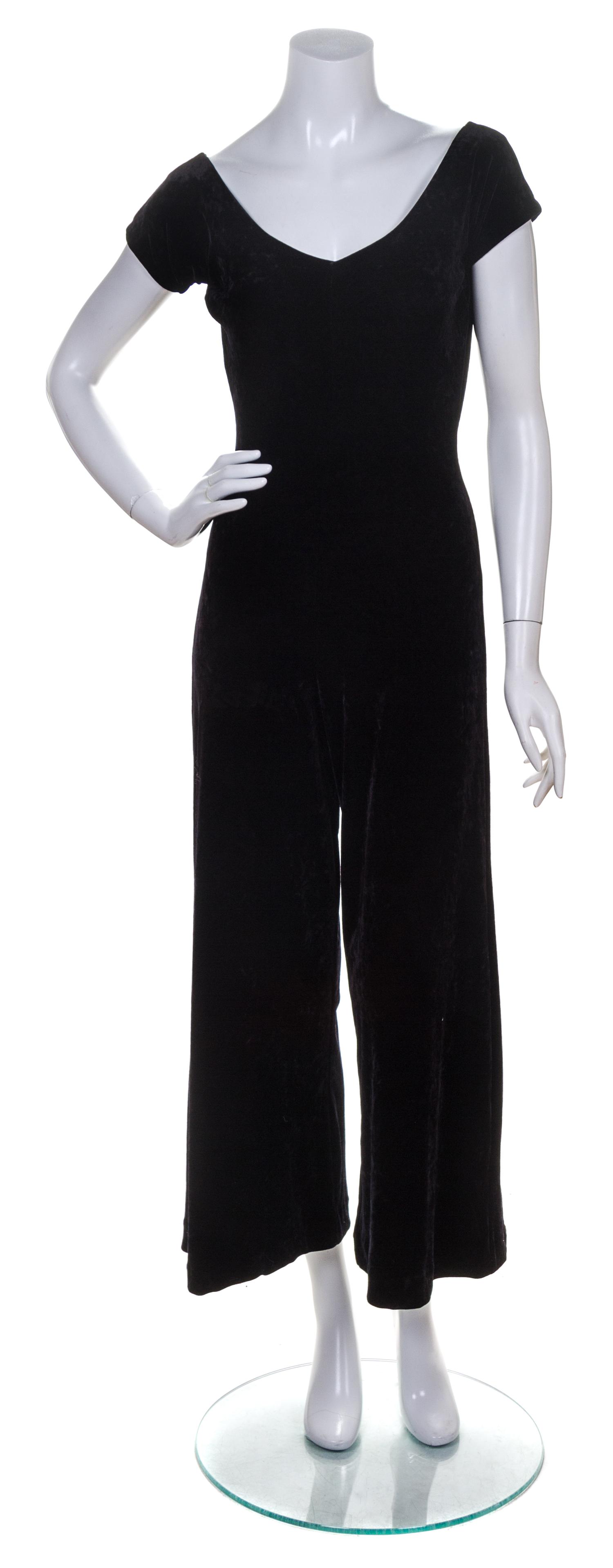 A Betsey Johnson Velvet Jumpsuit, Size M.