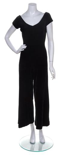 A Betsey Johnson Velvet Jumpsuit, Size M.