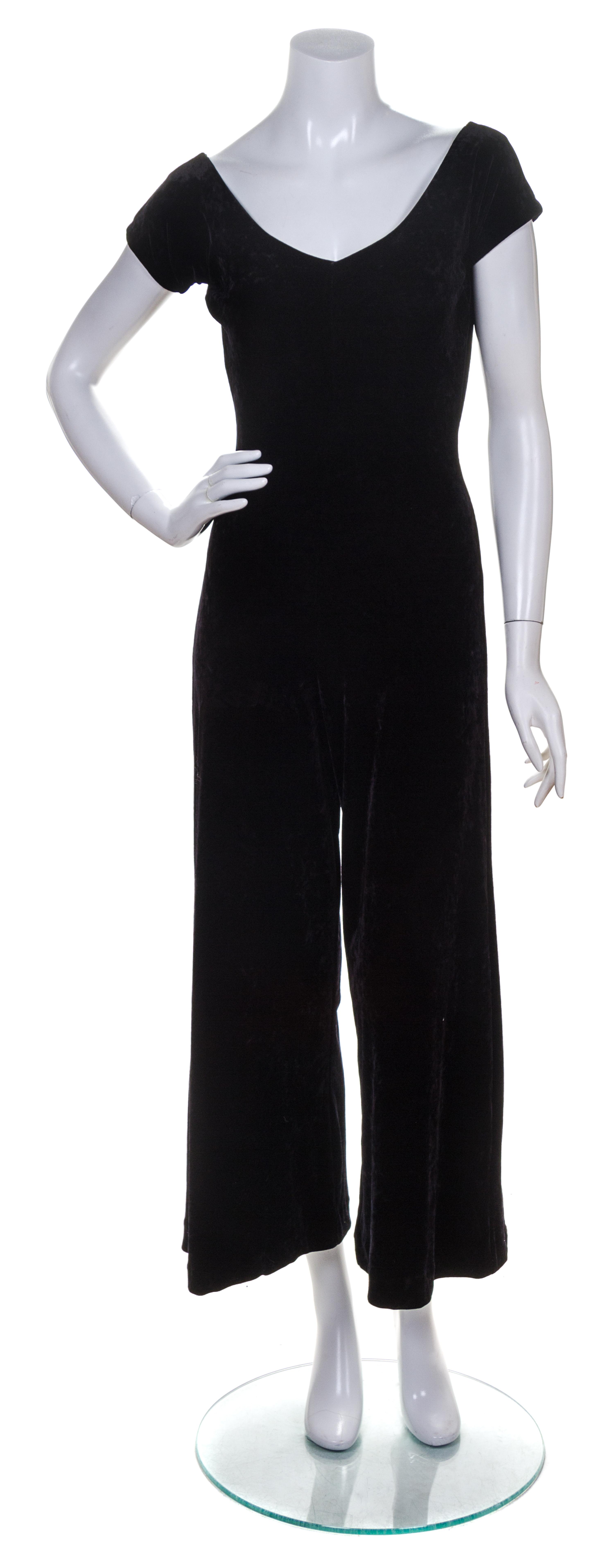 A Betsey Johnson Velvet Jumpsuit, Size M.