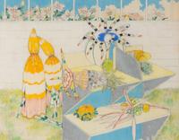 Untitled (Study for Two Children Observing Nature), 1965