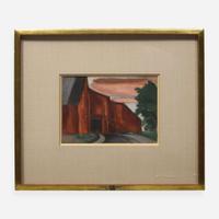 Oscar Bluemner (German/American, 1867-1938) Red Barns