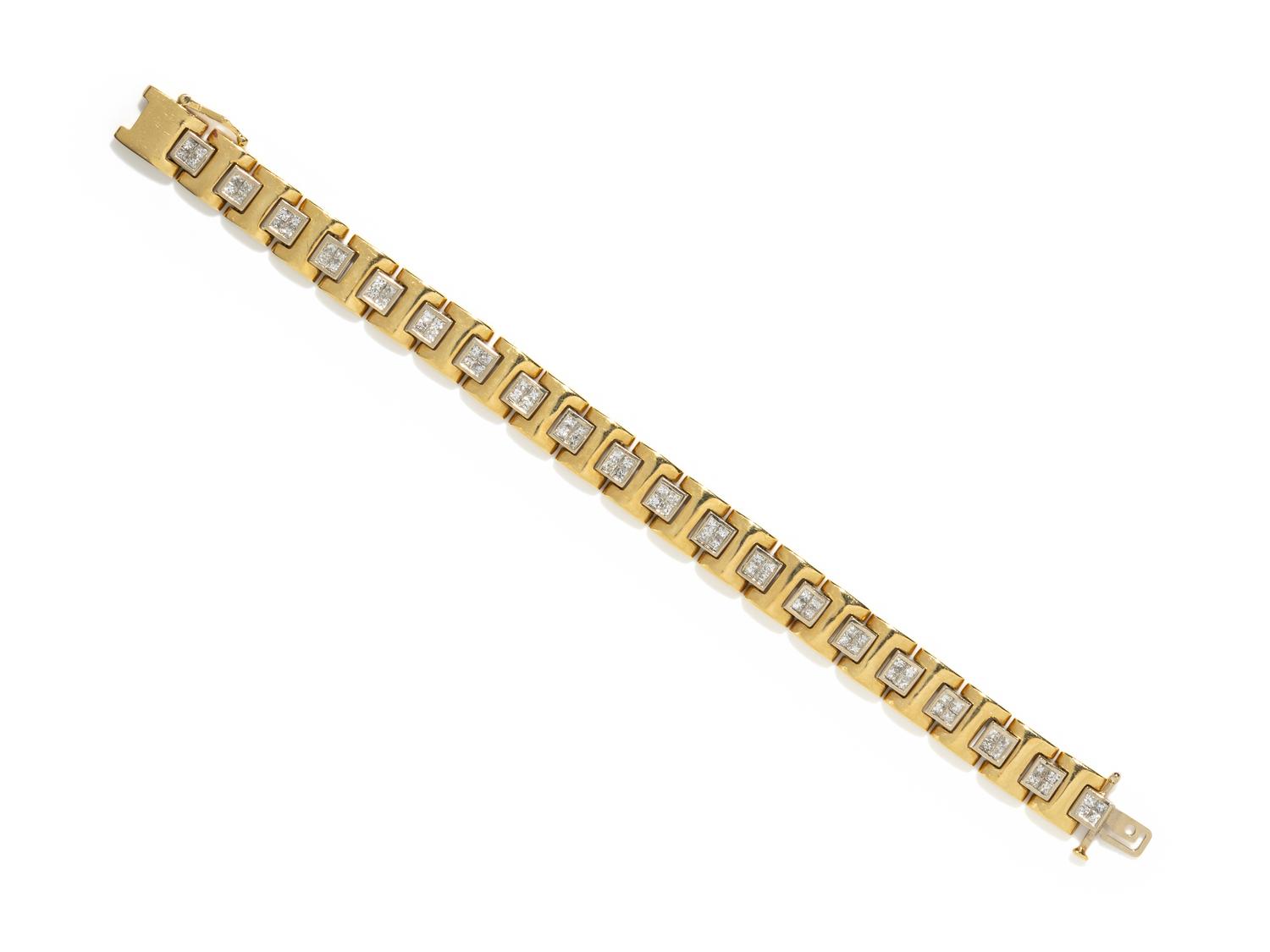 YELLOW GOLD AND DIAMOND BRACELET