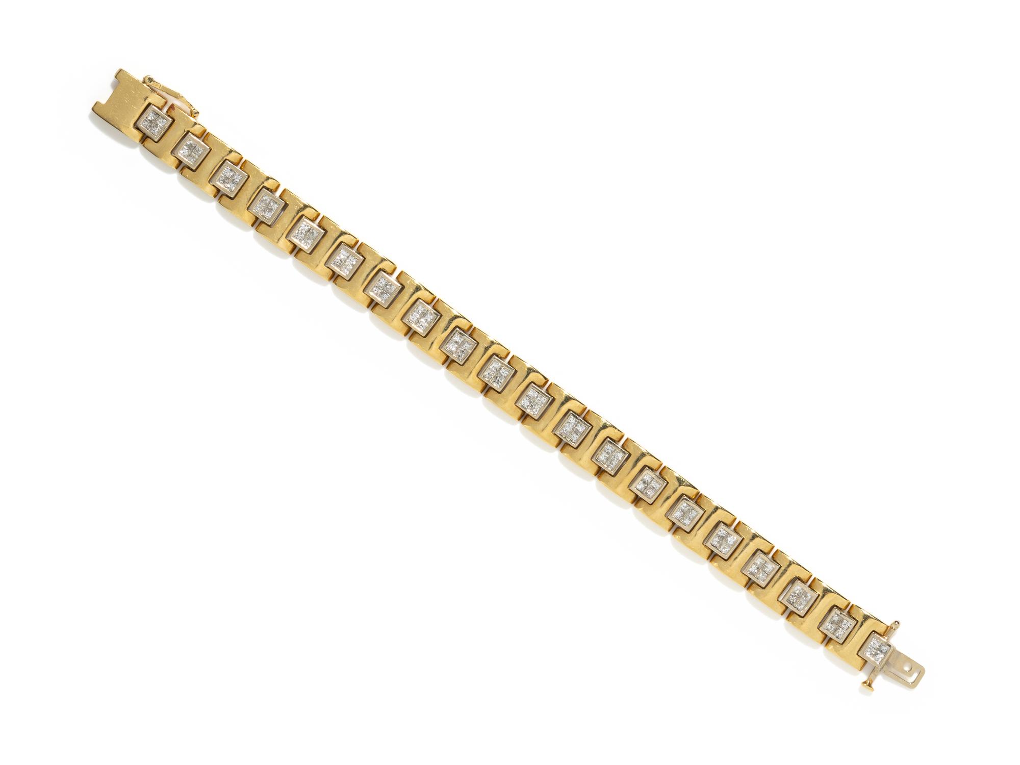 YELLOW GOLD AND DIAMOND BRACELET