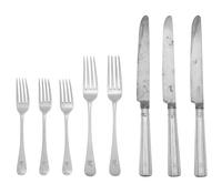 A Group of English Silver Flatware Articles