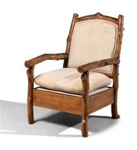 A Group of Three Rustic Wood Chairs