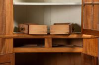 A Country Federal Bird’s Eye and Tiger Maple Corner Cupboard