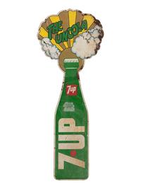 A 7up 'The Uncola' Embossed Tin Advertising Sign