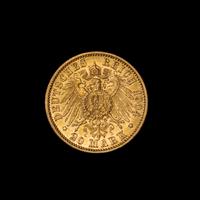 A German States: Prussia 1904-A Kaiser Wilkelm II 20 Mark Gold Coin
