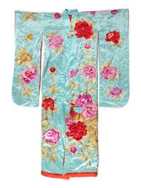 Six Embroidered Silk Kimono