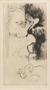 Louis Auguste Mathieu Legrand, (French, 1863-1951), Les bars, 1909 (Suite of 8)