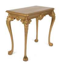 A Continental Carved and Gilt Painted Console Table