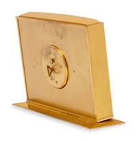 A Tiffany & Co. Brass Desk Clock