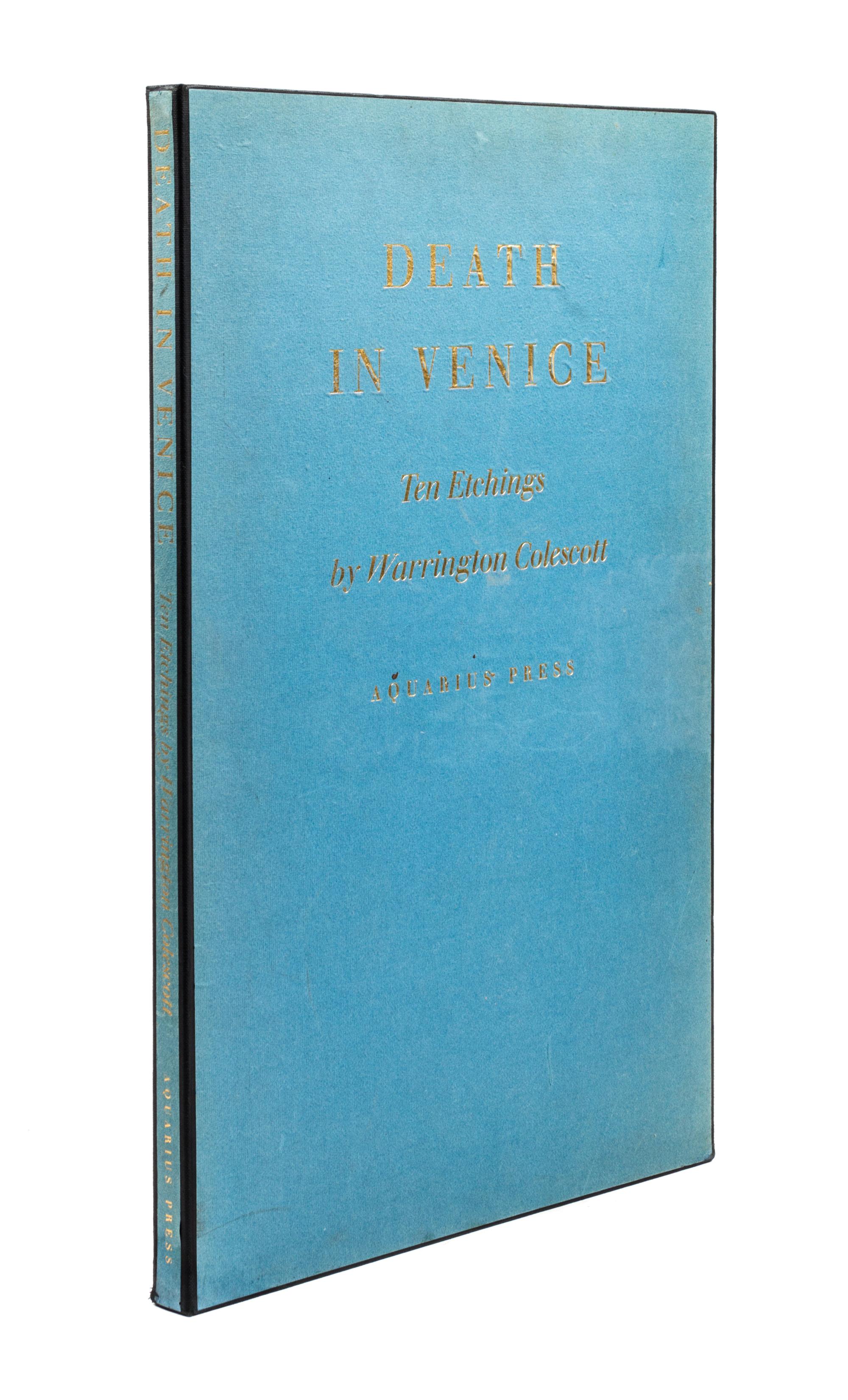 (AQUARIUS PRESS) MANN, THOMAS. Death in Venice. NY, 1971. One of 10 artist's proofs copies. With 10 original color etchings.